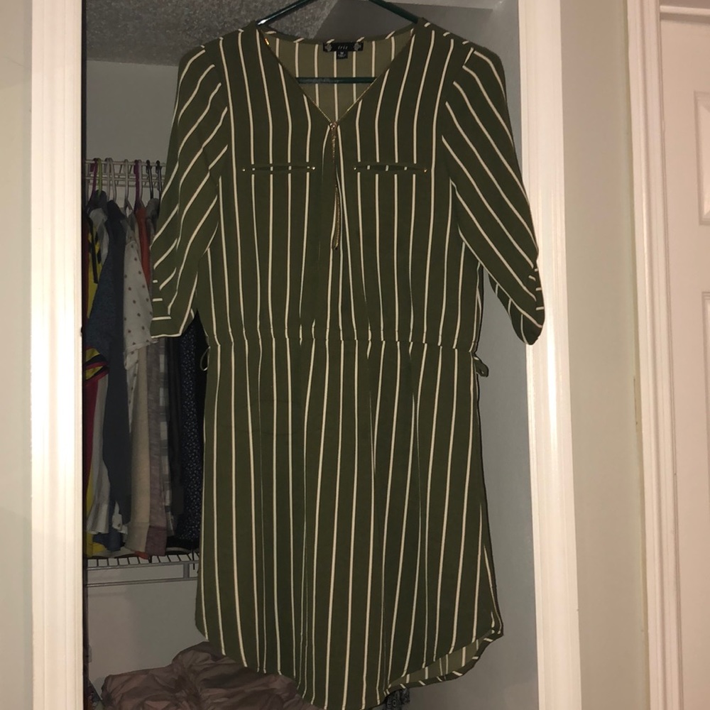 Olive striped dress!
